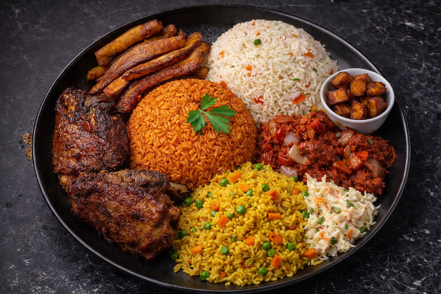 Jollof rice and fried rice