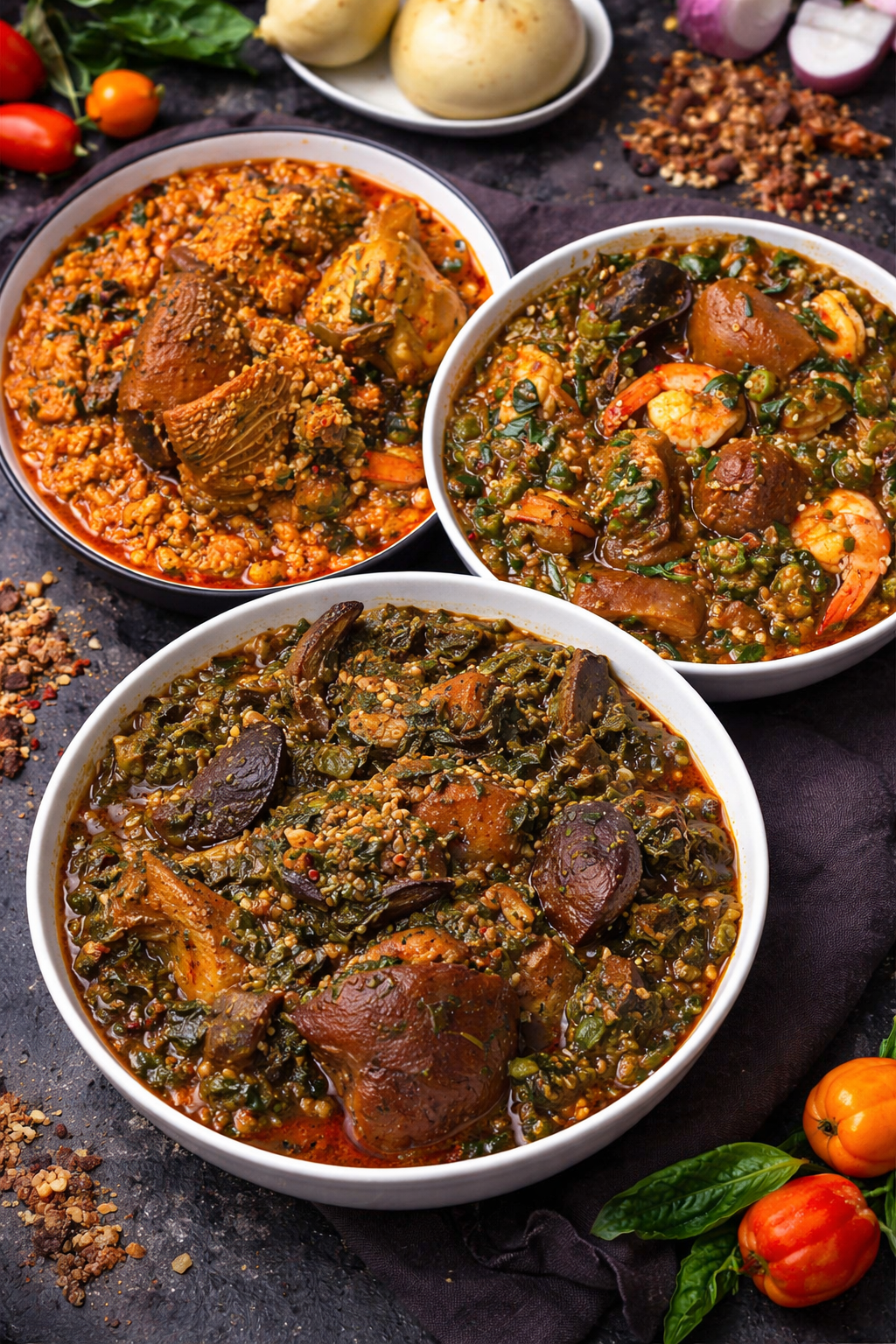 Soups and fufu/garri